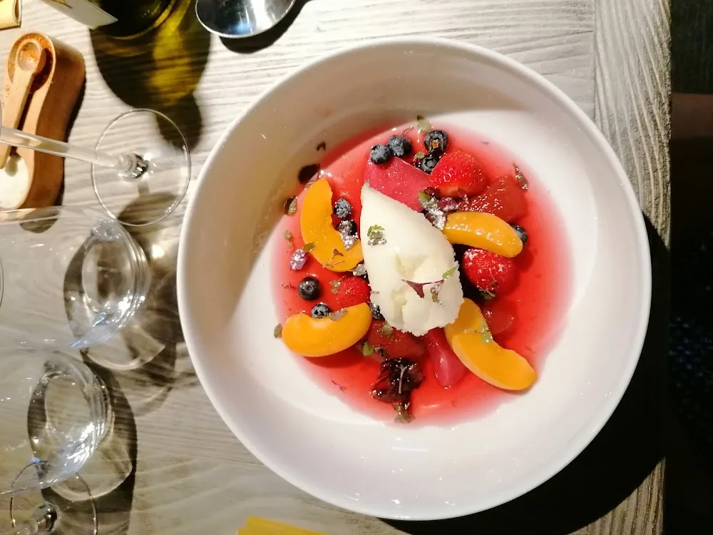 Nage Fruits Frais Sirop Hibiscus Sorbet Bergamote